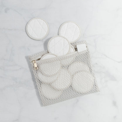 Microfiber & Bamboo Reusable Rounds with Mesh Bag