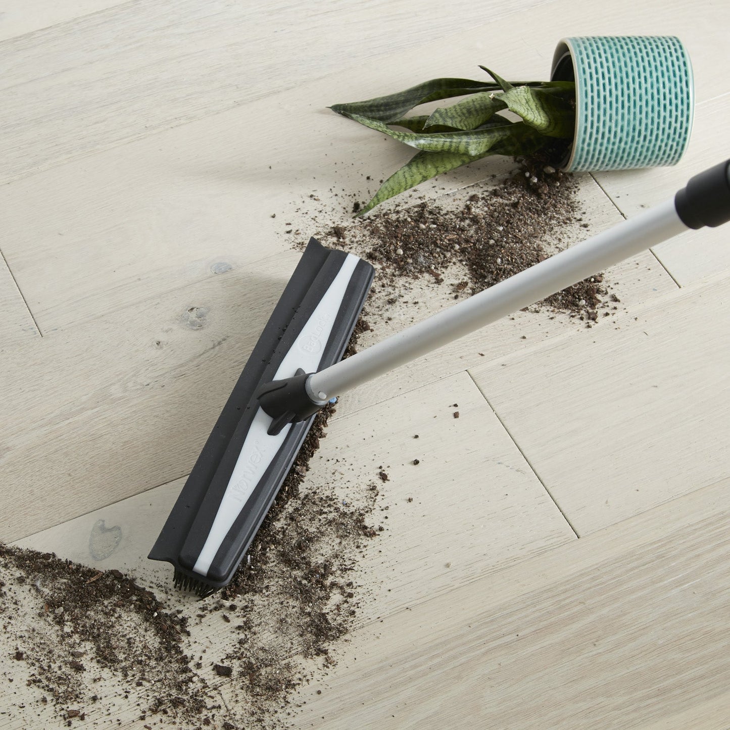 Teleskop moppeskaft med gummikost